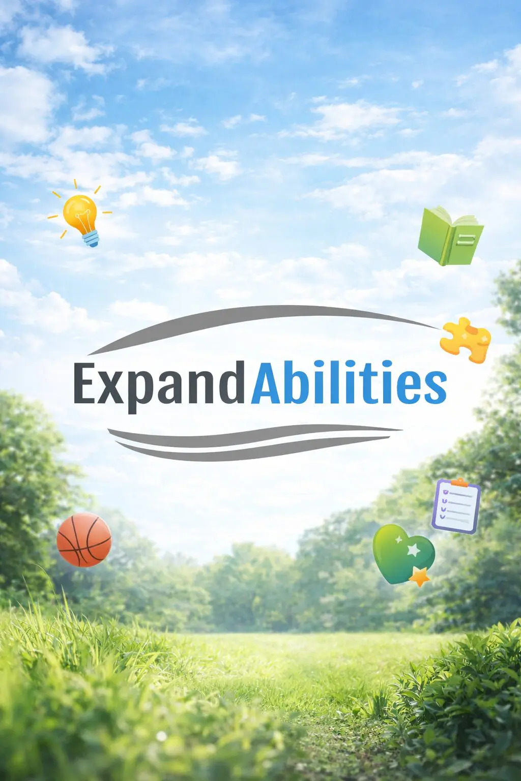 ExpandAbilities logo with nature and icons.